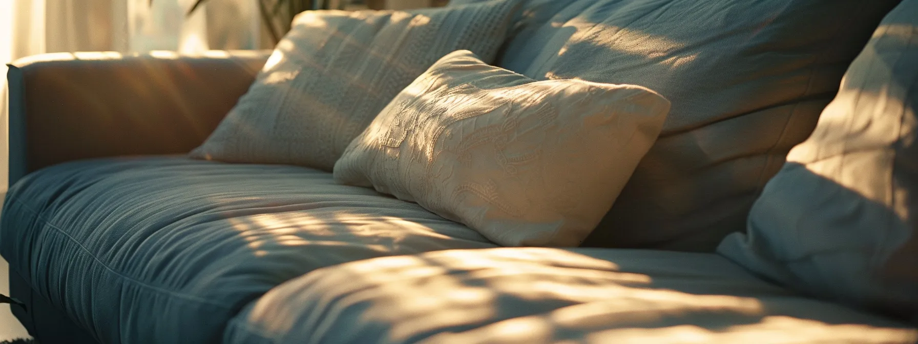 a sparkling clean sofa glistening in the sunlight, showcasing the beauty of well-maintained upholstery. a sparkling clean sofa glistening in the sunlight, showcasing the beauty of well-maintained upholstery.