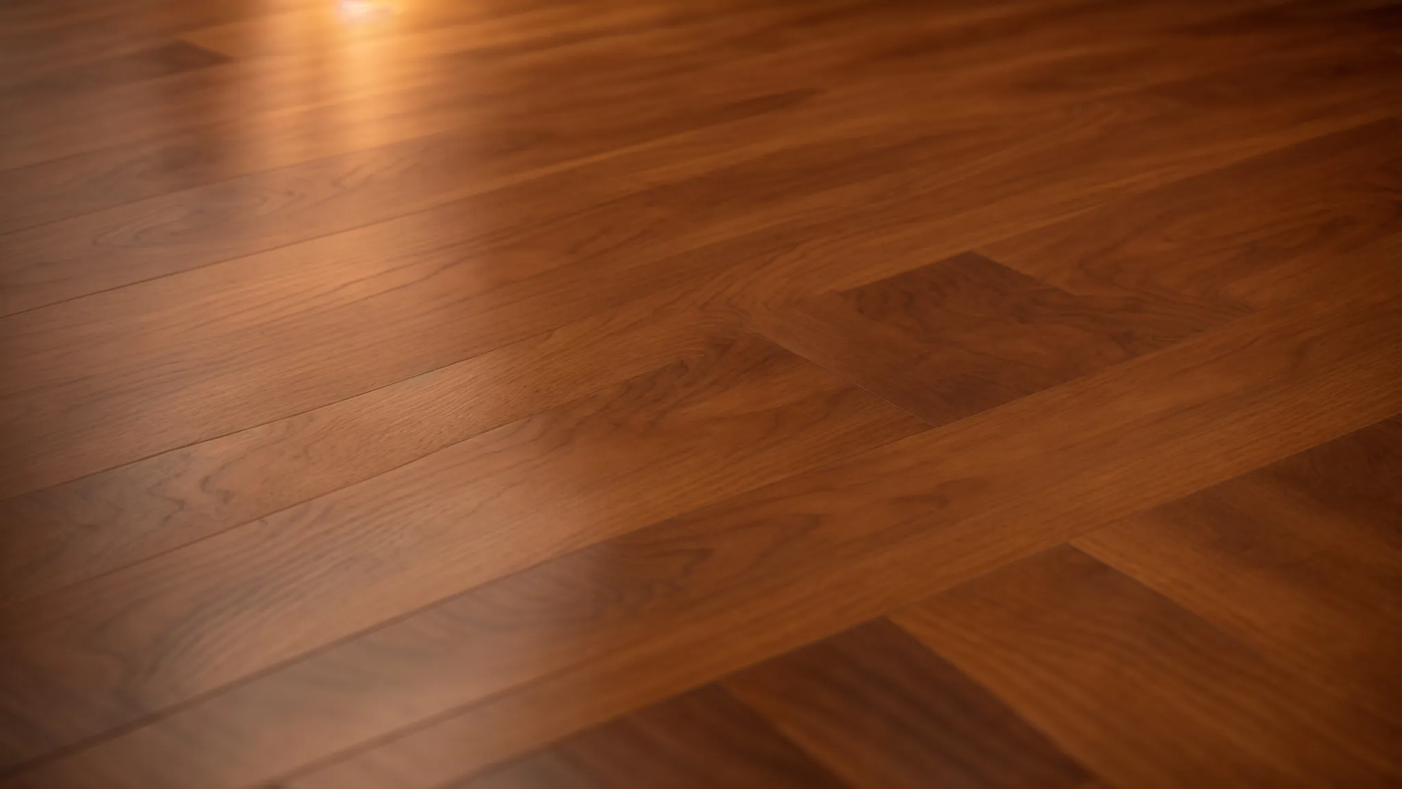 a beautifully polished hardwood floor gleams under soft, warm lighting, showcasing its rich grain and reflecting the elegant furnishings that surround it, epitomizing careful maintenance and enduring beauty.